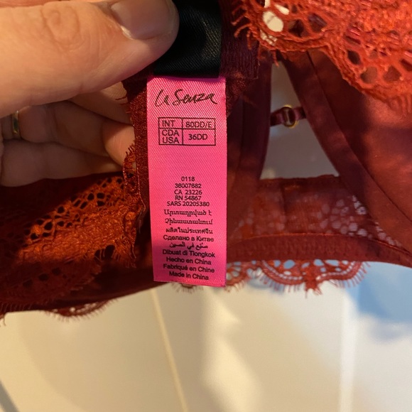 La Senza Bra, size 36DD, dark red - Picture 4 of 4
